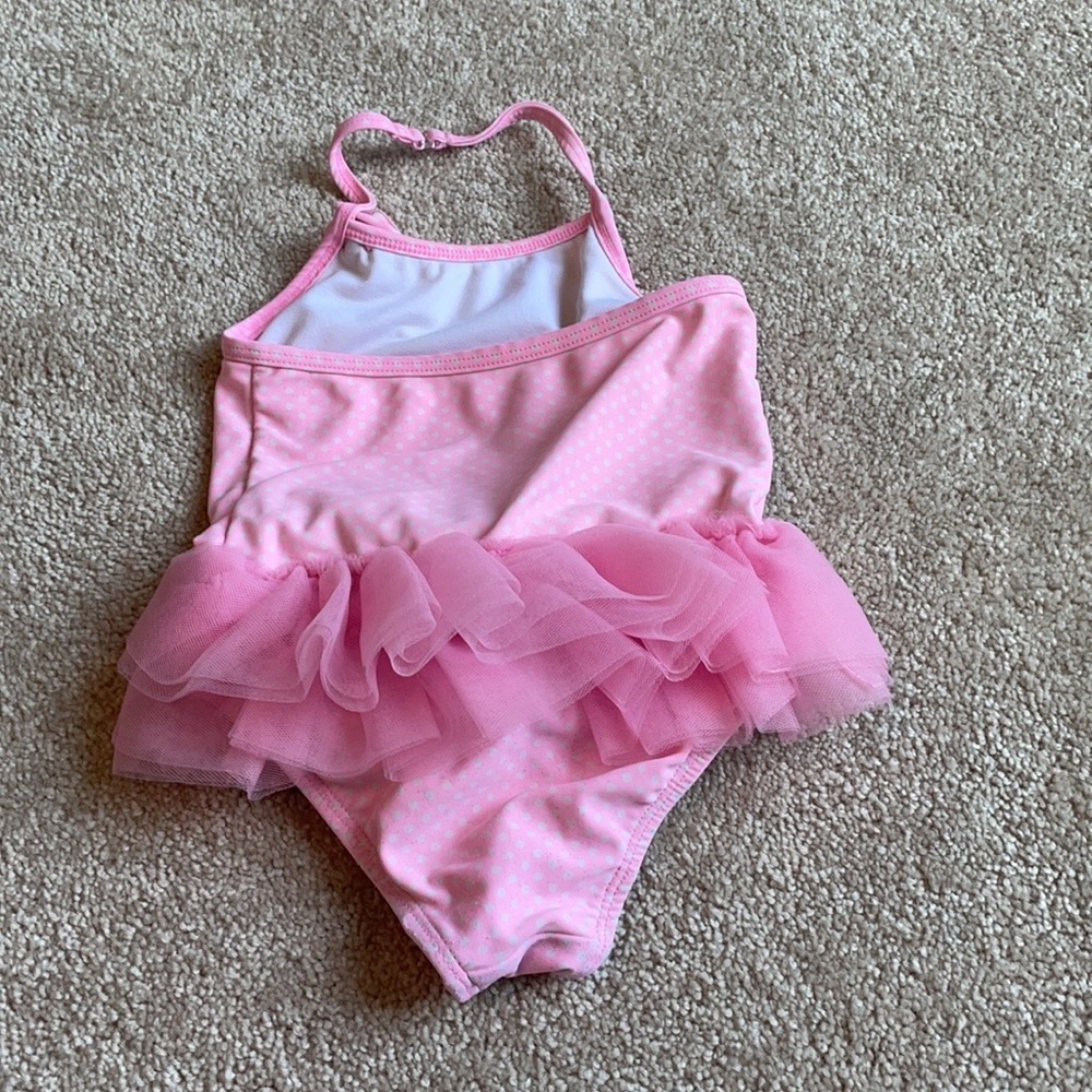 🦋FREE SHIP $50🦋 Pink Ruffled Bathing 18-24 - Picture 5 of 9